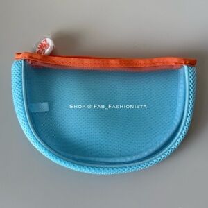 Mesh Makeup Cosmetic Bag Blue Orange